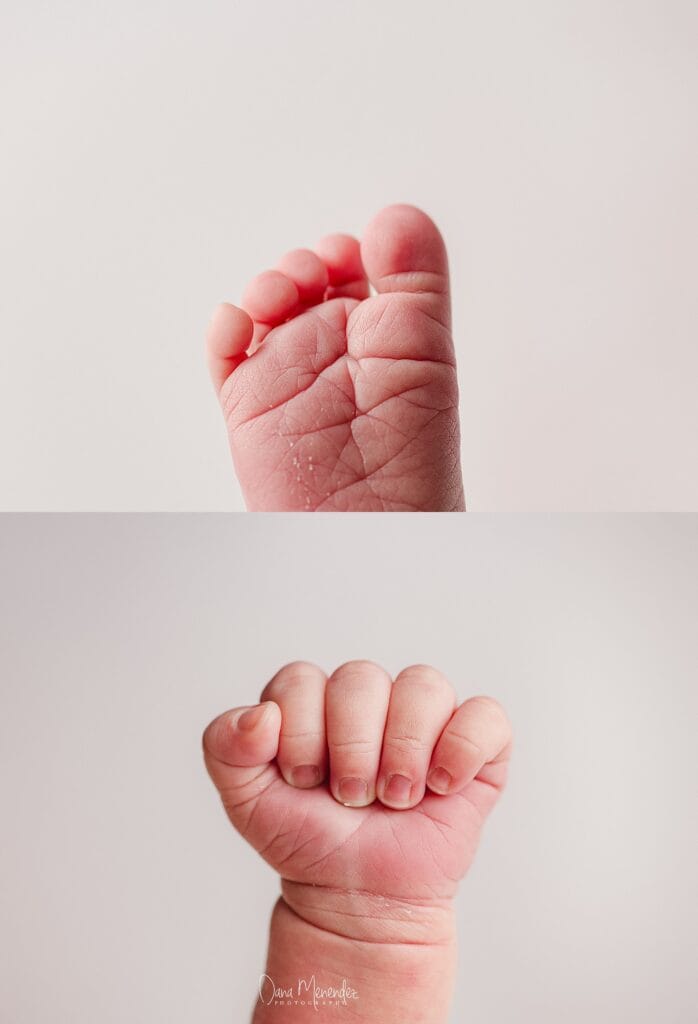 Newborn baby fist close-up, showcasing tiny fingers and delicate skin.